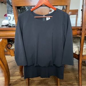 Cabi black medium long sleeve blouse